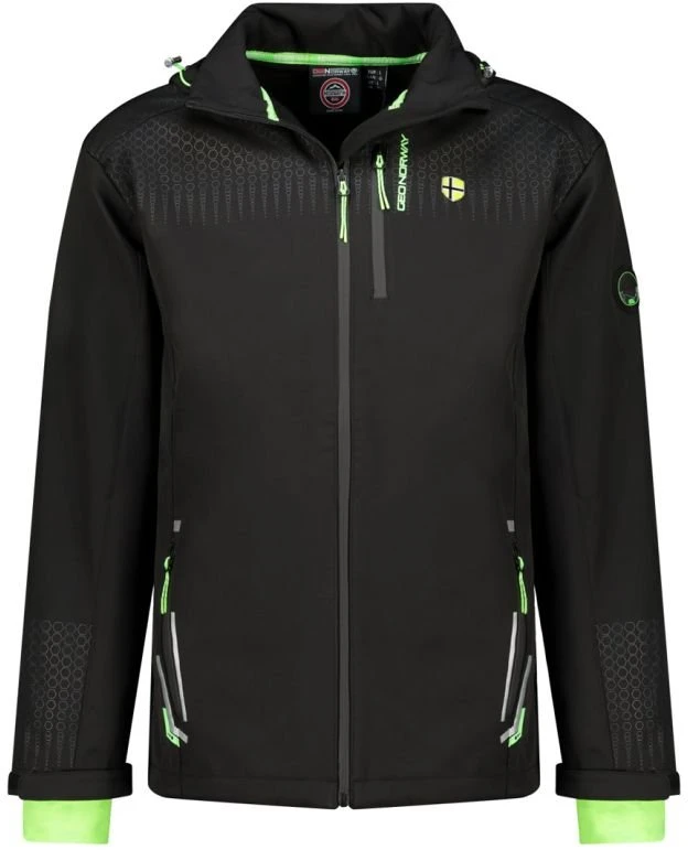 Vyriška softshell striukė Geographical Norway Trelino, juoda ir žalia