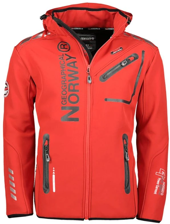 Vyriška softshell striukė Geographical Norway Royaute, raudona ir juoda