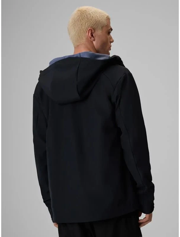 Vyriška softshell striukė su gobtuvu 4F, juoda