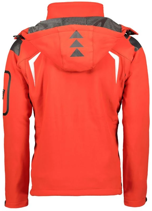 Geographical Norway Techno MEN 056 BS3 vyriškas sportinis švarkas su reguliuojamu gobtuvu, atsparus vandeniui, raudonas (WU1060H/GN)