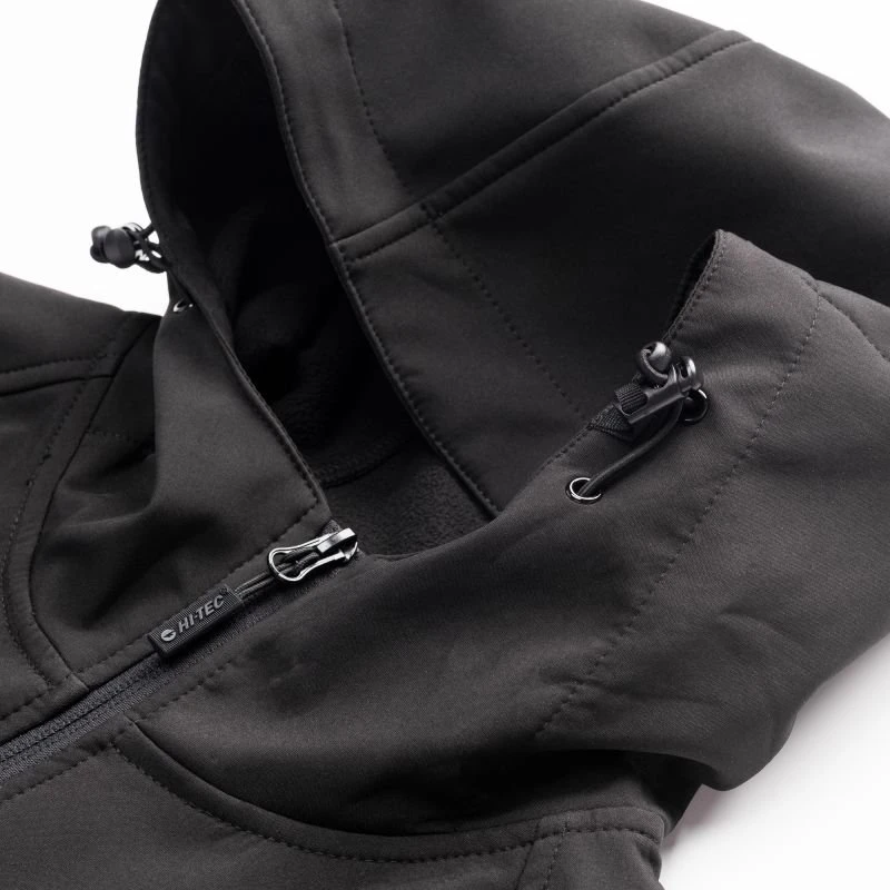 Vyriška softshell striukė su gobtuvu Hi-Tec Neti II, juoda