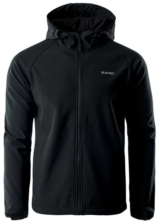 Vyriška softshell striukė su gobtuvu Hi-Tec Neti II, juoda