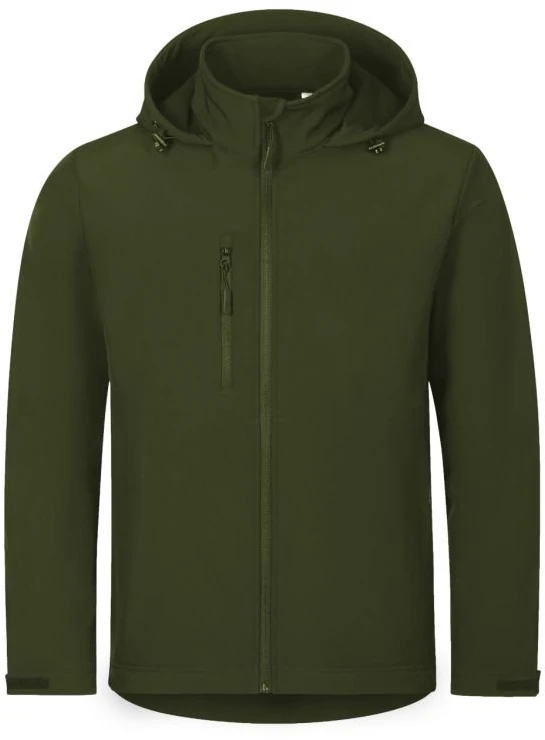 Vyriška softshell striukė su gobtuvu Malfini Trail, tamsiai chaki