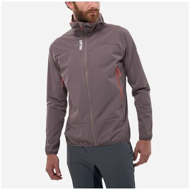 Vyriška softshell striukė su gobtuvu Millet Kamet XCS Light, slyvinė