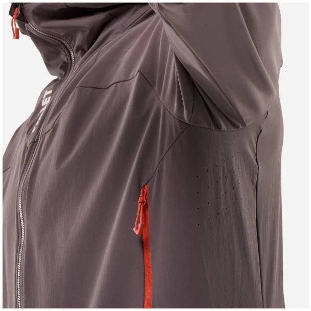 Vyriška softshell striukė su gobtuvu Millet Kamet XCS Light, slyvinė