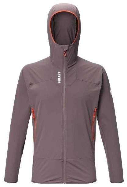 Vyriška softshell striukė su gobtuvu Millet Kamet XCS Light, slyvinė