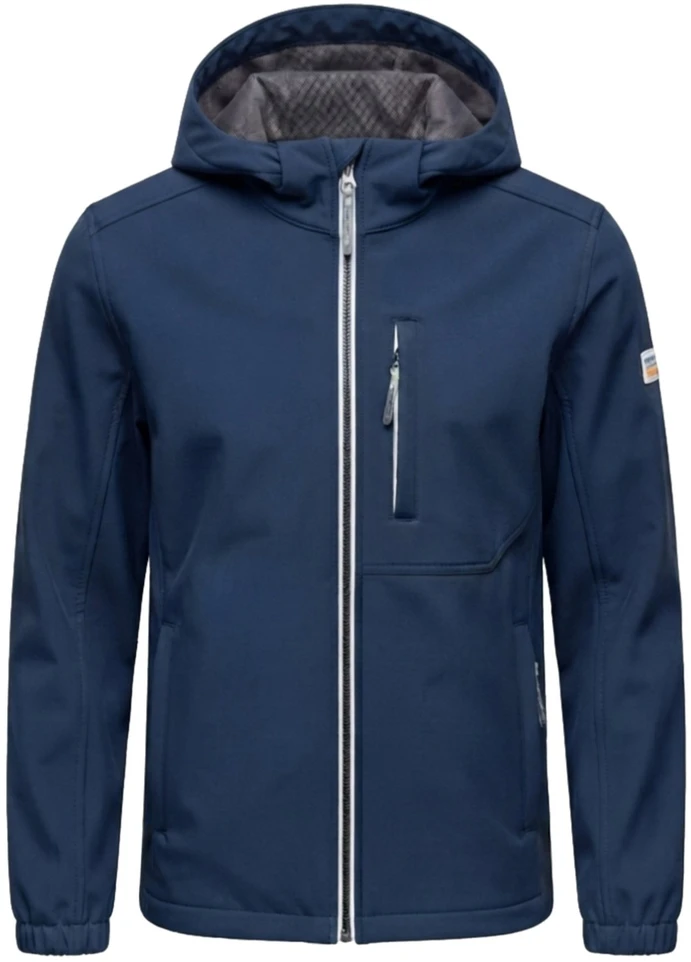 Vyriška softshell striukė su gobtuvu Ombre, tamsiai mėlyna