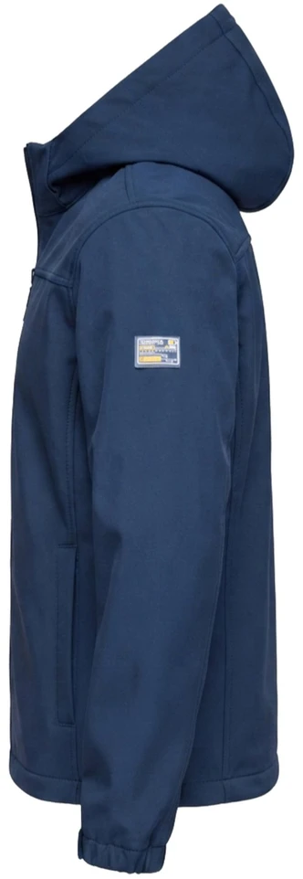 Vyriška softshell striukė su gobtuvu Ombre, tamsiai mėlyna