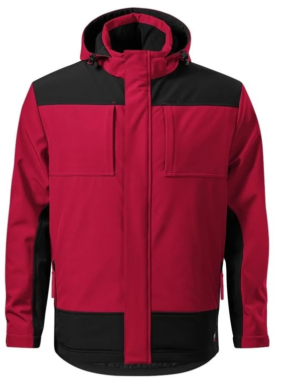 Vyriška softshell striukė su gobtuvu Rimeck Vertex, raudona