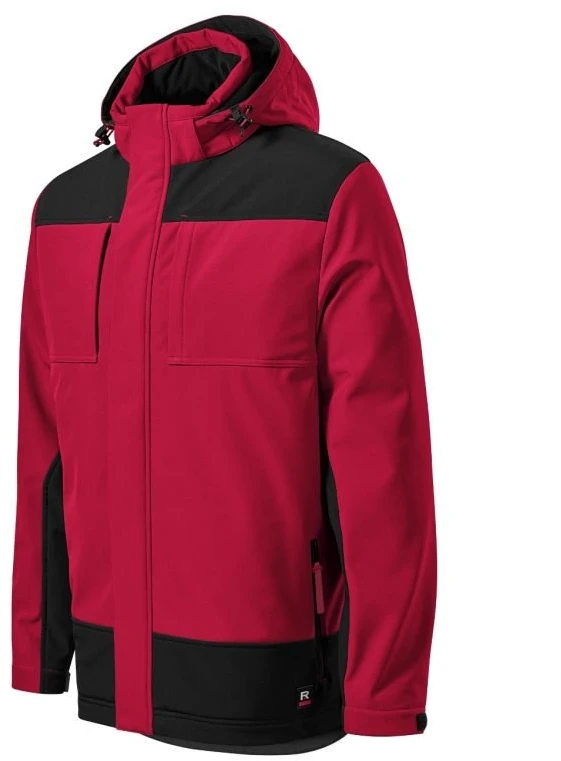 Vyriška softshell striukė su gobtuvu Rimeck Vertex, raudona