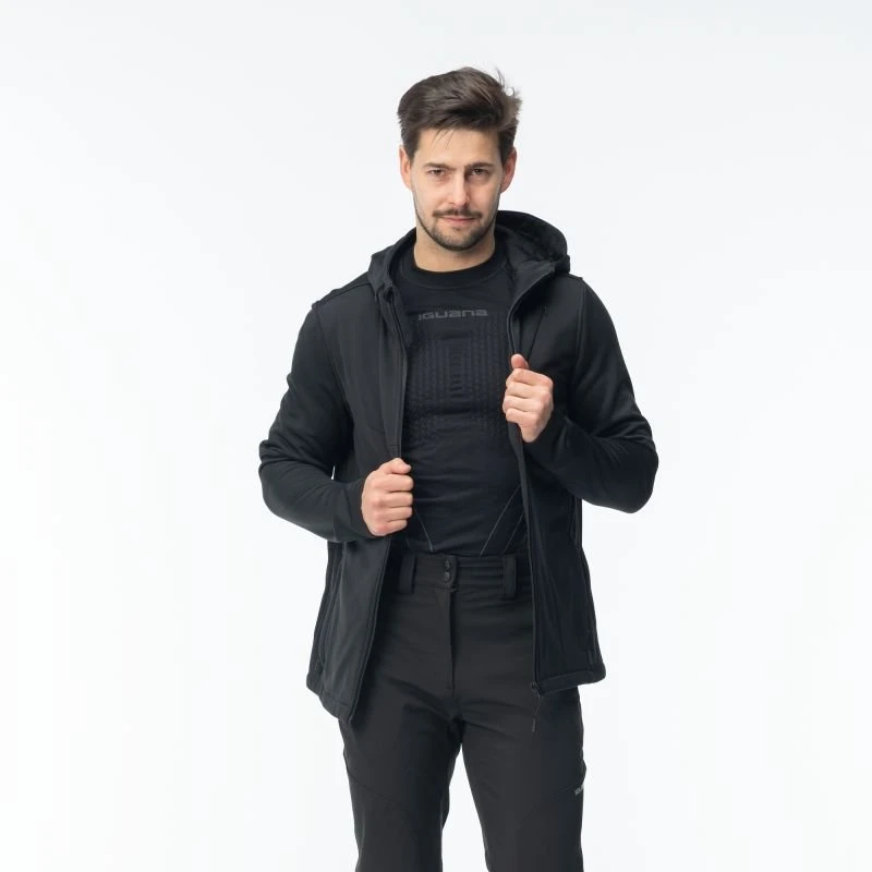 Vyriška softshell striukė su reguliuojamu gobtuvu Iguana Rocher