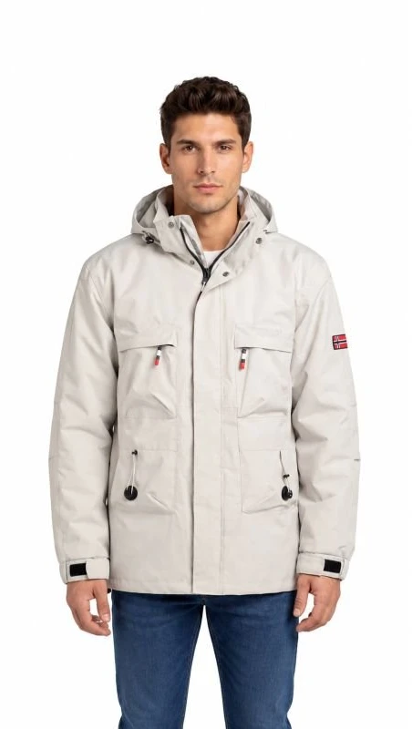 Vyriška striukė Geographical Norway Barimo, balkšva