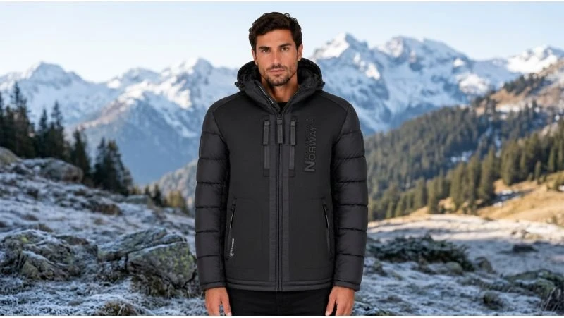 Vyriška striukė Geographical Norway Beachwood, juoda