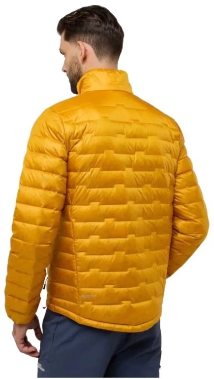 Vyriška striukė Jack Wolfskin Passamani Down, oranžinė ir geltona