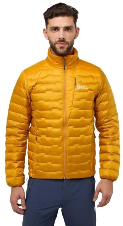 Vyriška striukė Jack Wolfskin Passamani Down, oranžinė ir geltona