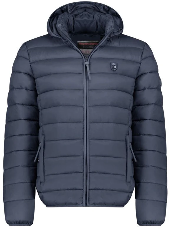 Vyriška striukė su gobtuvu Geographical Norway, džinsinė mėlyna