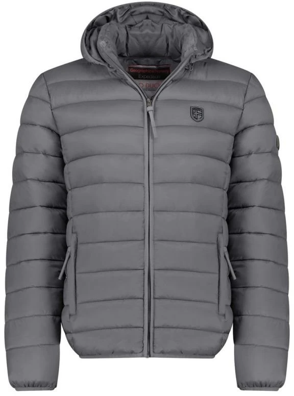 Vyriška striukė su gobtuvu Geographical Norway, tamsiai pilka