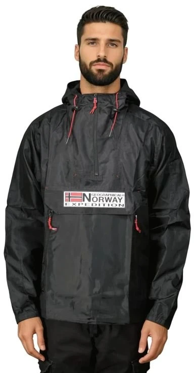 Vyriška striukė su hidrofobine danga Geographical Norway, juoda