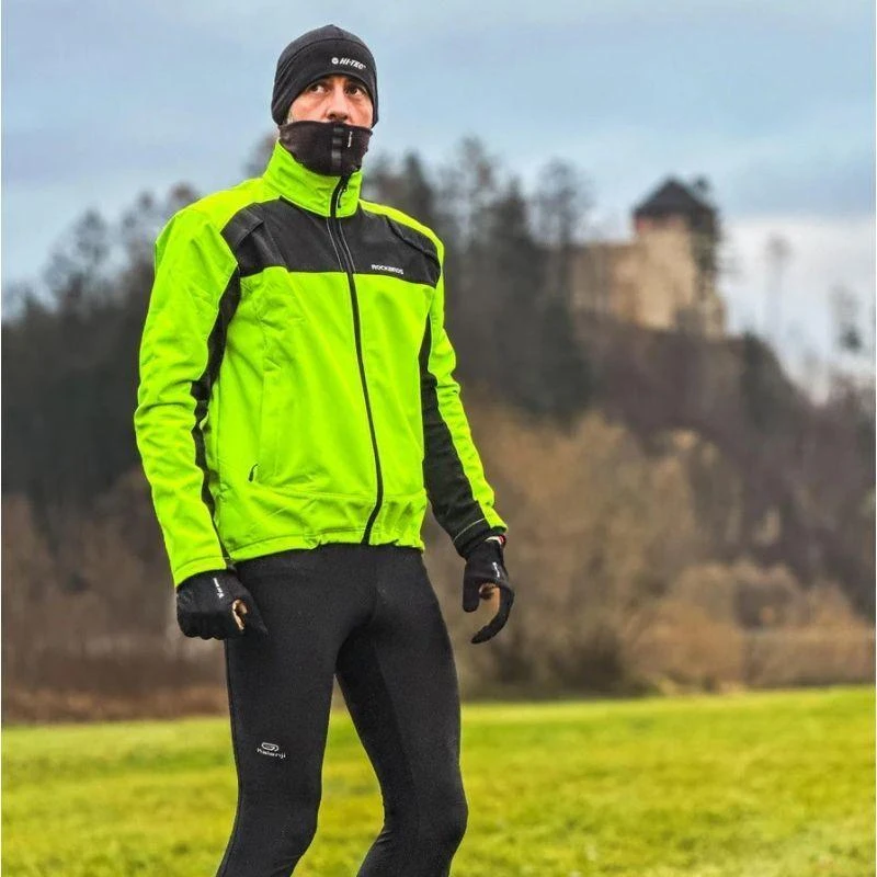 Vyriška softshell striukė, juoda ir ryškiai geltona