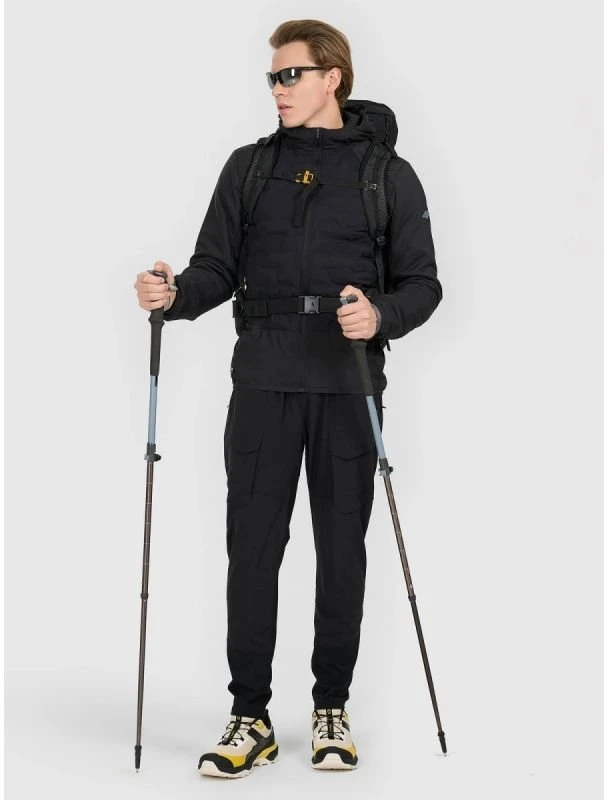 Vyriška trekingo striukė su Primaloft Sidabrinis 4F, juoda