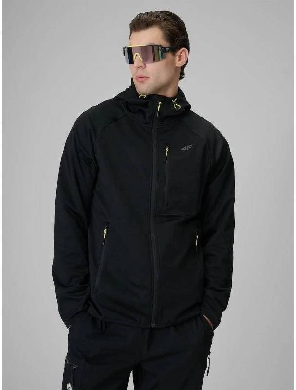 Vyriška vėjui atspari softshell striukė su NeoDry 5000/3000 membrana 4F, juoda