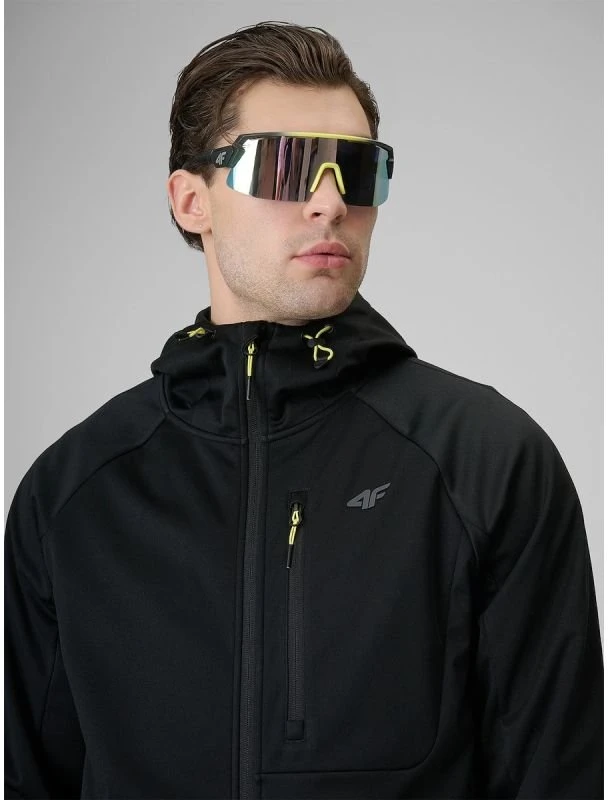 Vyriška vėjui atspari softshell striukė su NeoDry 5000/3000 membrana 4F, juoda