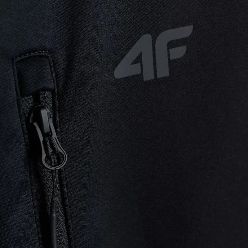 Vyriška vėjui atspari softshell striukė 4F M646, juoda