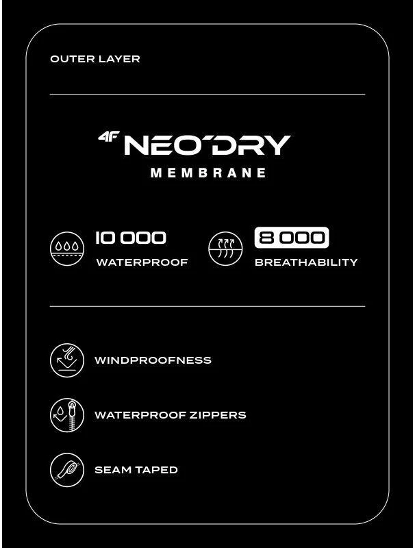 Vyriška žygio striukė su NeoDry 10K 4F membrana.
