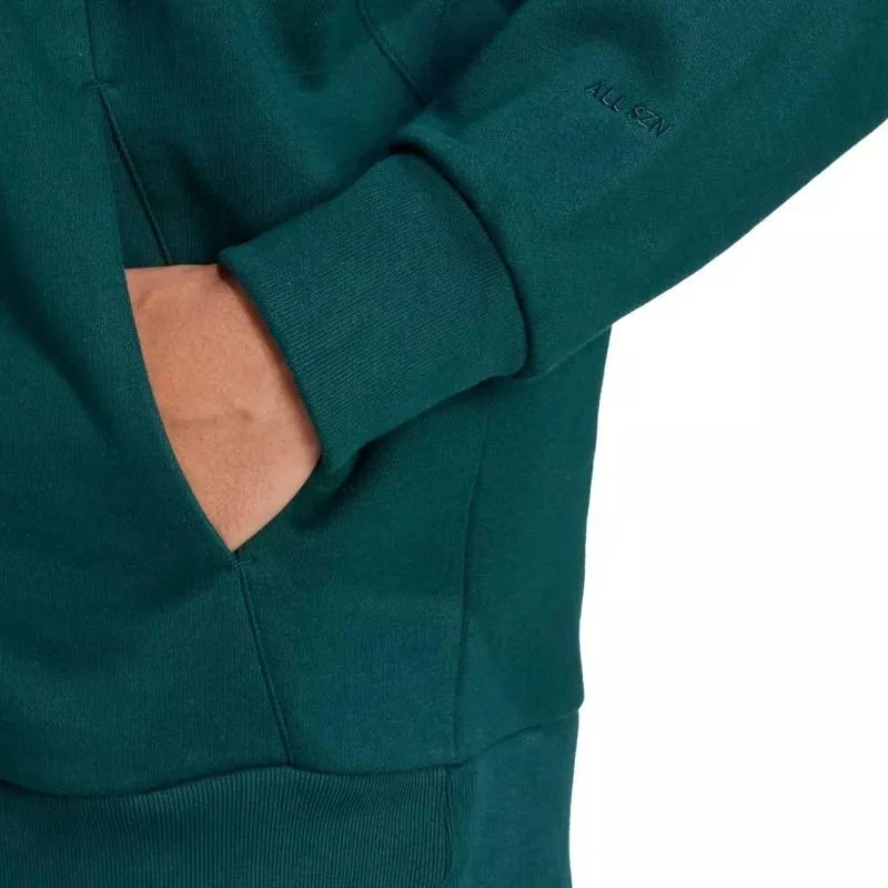 Vyriškas adidas ALL SZN Fleece džemperis su pilnu užtrauktuku Žalias JX5101