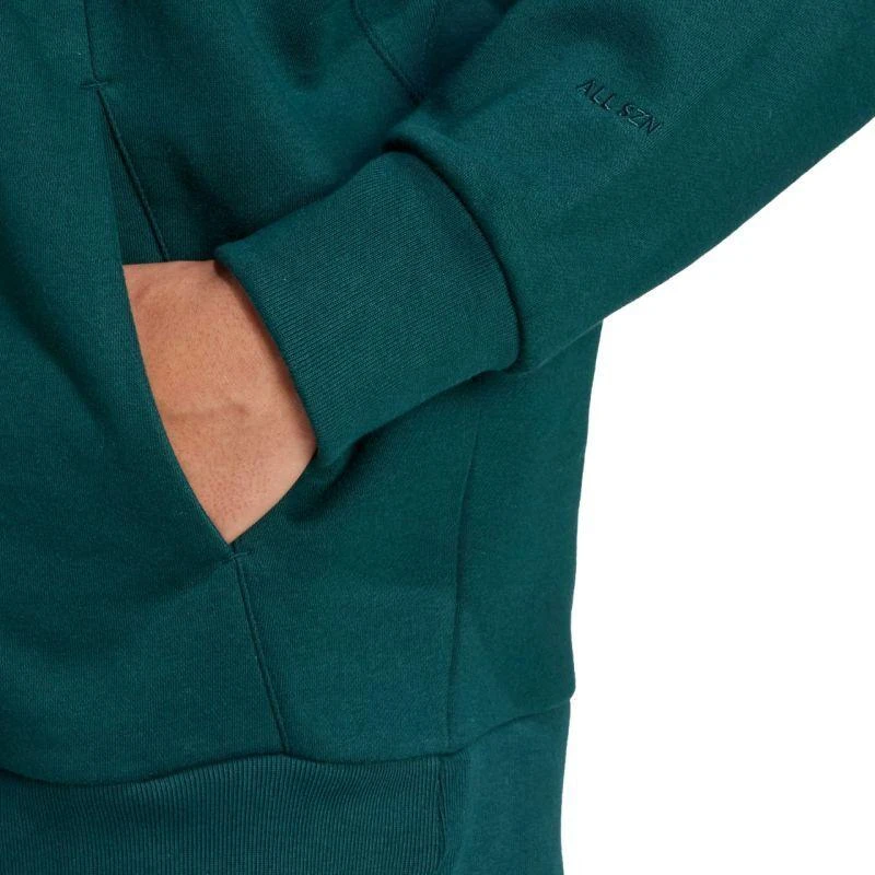 Vyriškas adidas ALL SZN Fleece džemperis su pilnu užtrauktuku Žalias JX5101