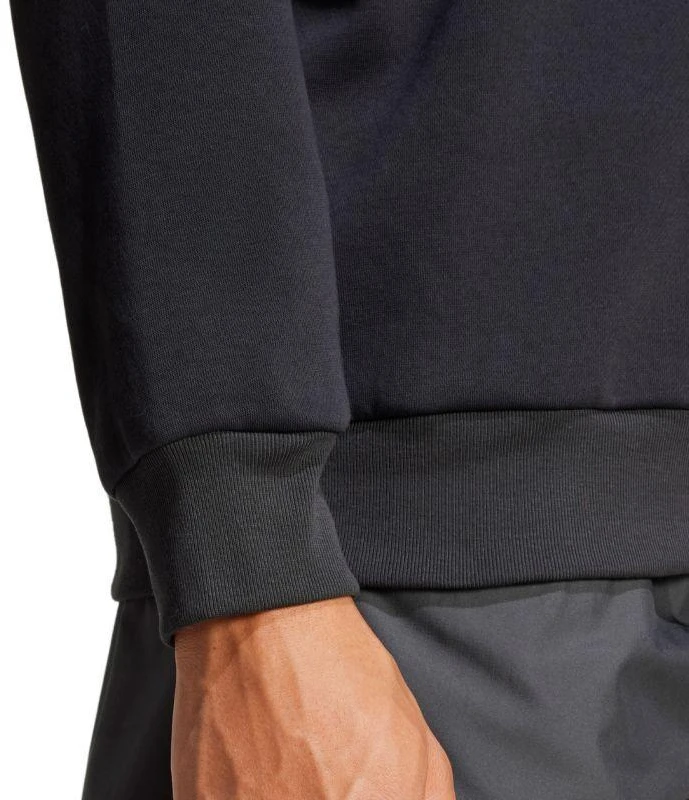 Vyriškas adidas City Escape Fleece Pusės užtrauktuko GD džemperis, juodas JF3290