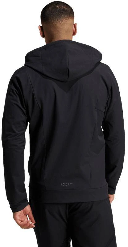 Vyriškas adidas džemperis su pilnu užtrauktuku COLD.RDY, skirtas treniruotėms, juodas IN5607