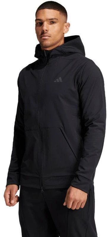 Vyriškas adidas džemperis su pilnu užtrauktuku COLD.RDY, skirtas treniruotėms, juodas IN5607