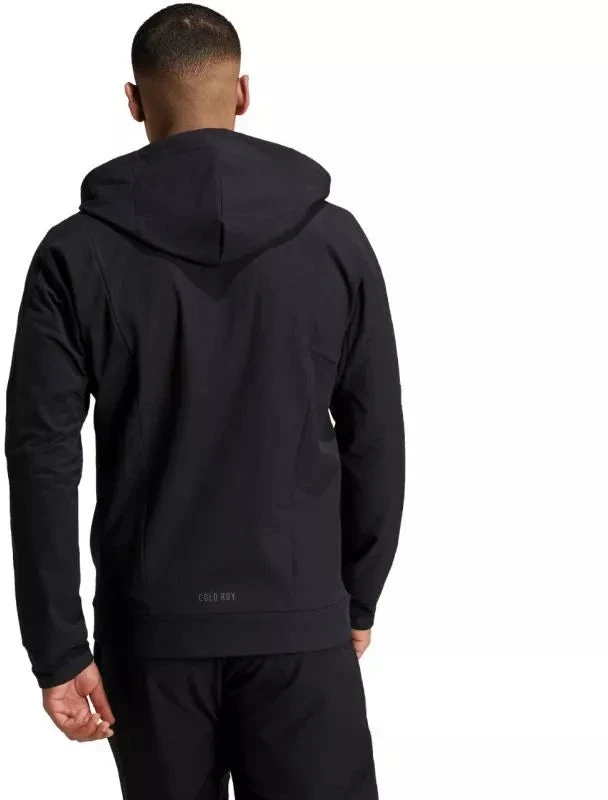 Vyriškas adidas džemperis su pilnu užtrauktuku COLD.RDY, skirtas treniruotėms, juodas IN5607