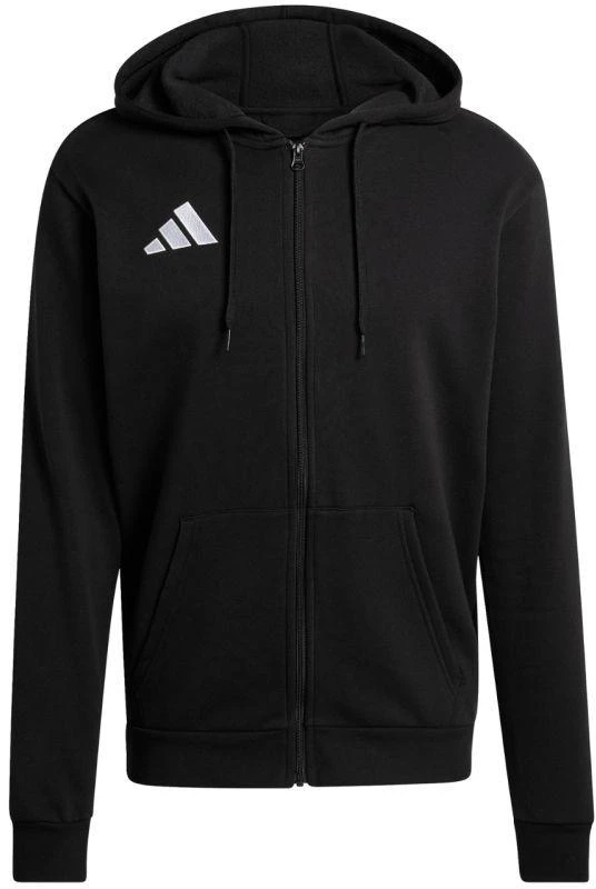 Vyriškas adidas Entrada 26 džemperis su gobtuvu ir užtrauktuku, juodas KF5945