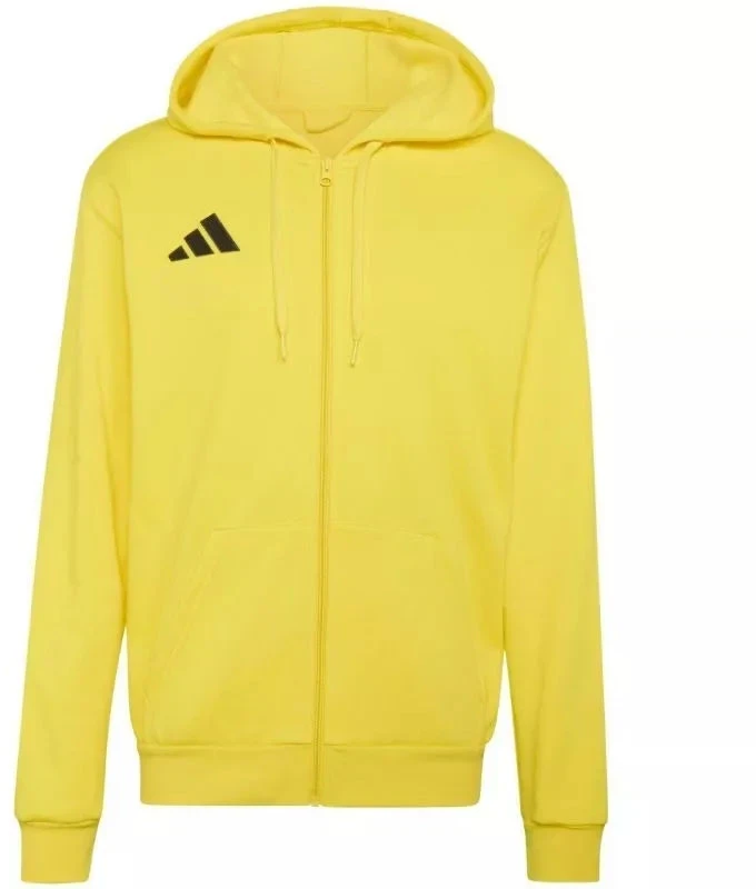 Vyriškas adidas Entrada 26 džemperis su gobtuvu ir pilnu užtrauktuku Geltonas KF8964