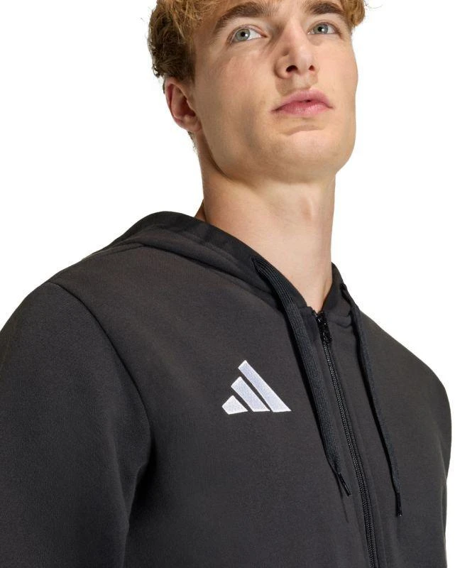 Vyriškas adidas Entrada 26 džemperis su gobtuvu ir užtrauktuku, juodas KF5945