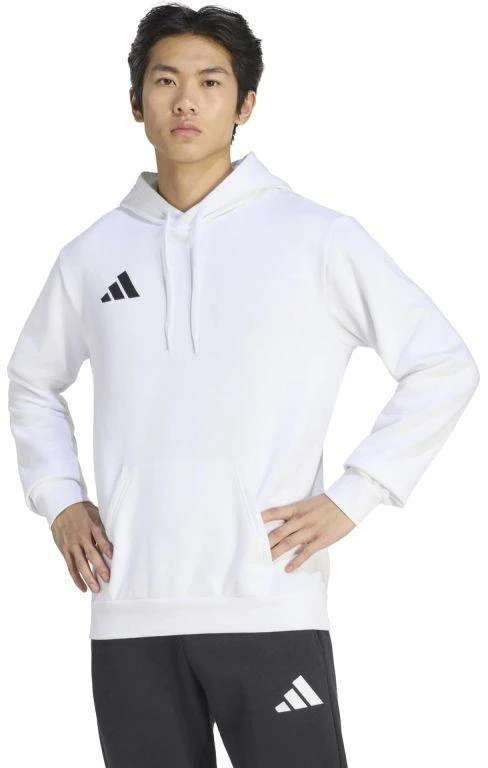 Vyriškas adidas Entrada 26 džemperis su gobtuvu baltas JZ6579