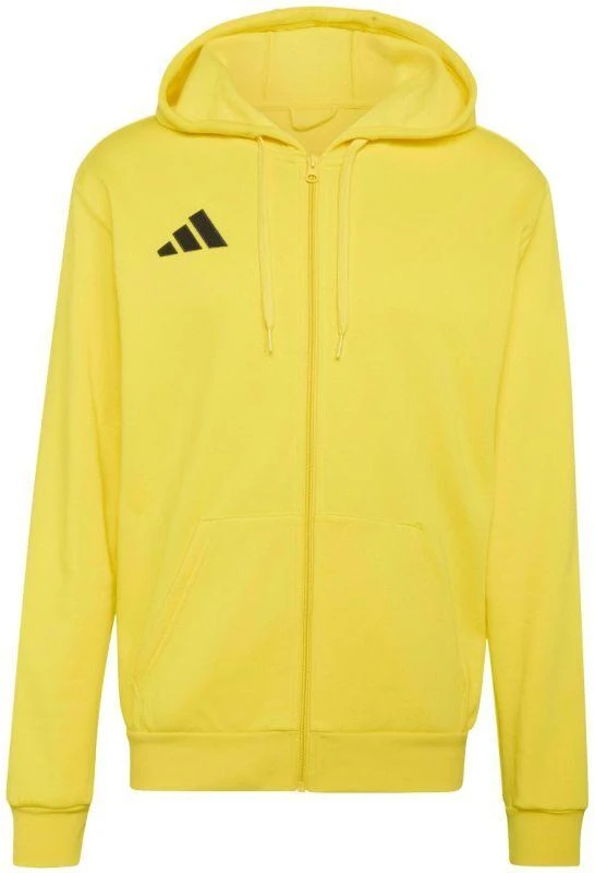 Vyriškas adidas Entrada 26 džemperis su gobtuvu ir pilnu užtrauktuku Geltonas KF8964