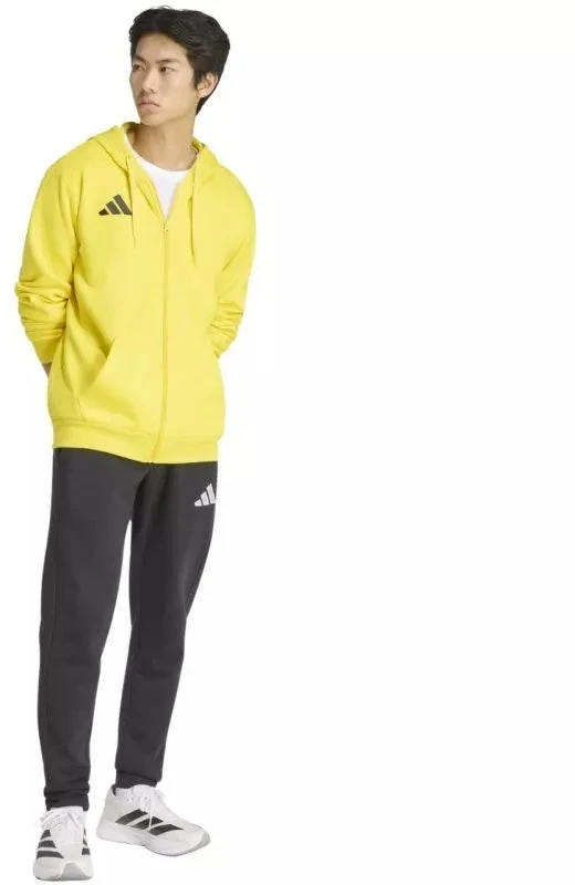 Vyriškas adidas Entrada 26 džemperis su gobtuvu ir pilnu užtrauktuku Geltonas KF8964