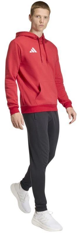 Vyriškas adidas Entrada 26 gobtuvinis džemperis raudonas JZ6576