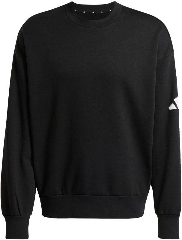 Vyriškas adidas Essentials Laisvo Kirpimo 3 Juostų Logotipo Sportinis Džemperis Juodas JF3542