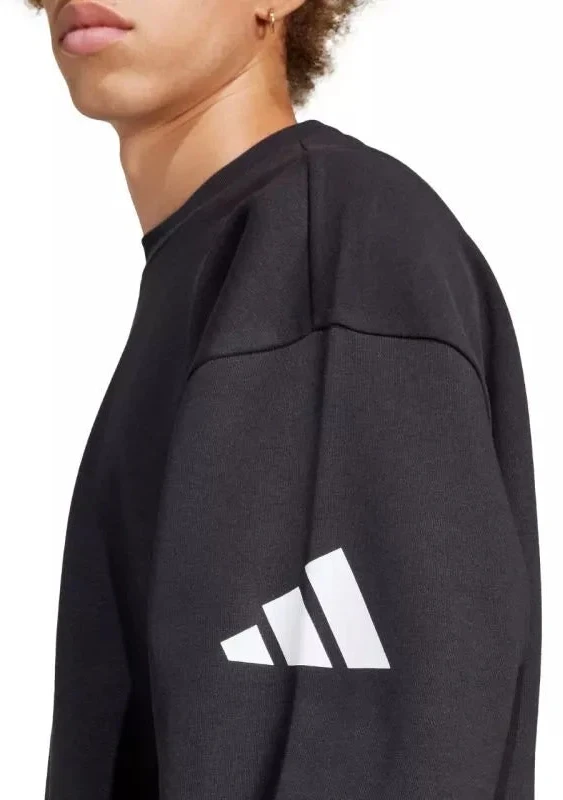 Vyriškas adidas Essentials Laisvo Kirpimo 3 Juostų Logotipo Sportinis Džemperis Juodas JF3542