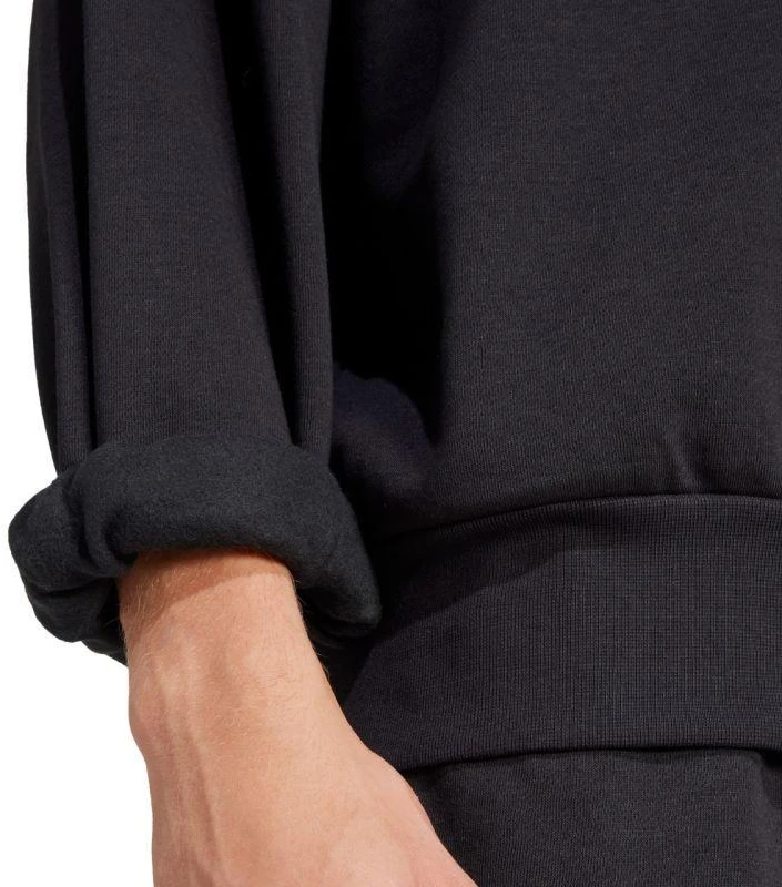 Vyriškas adidas Essentials Laisvo Kirpimo 3 Juostų Logotipo Sportinis Džemperis Juodas JF3542