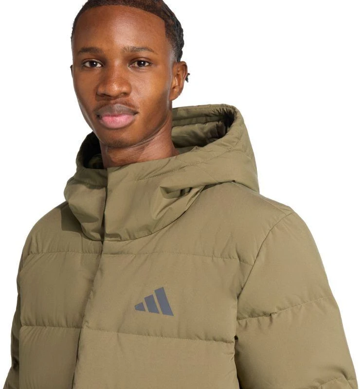 Vyriškas adidas Helionic Climawarm striukė su gobtuvu, alyvuogių JX0580