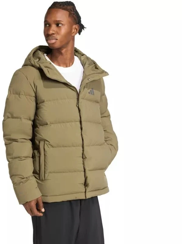 Vyriškas adidas Helionic Climawarm striukė su gobtuvu, alyvuogių JX0580
