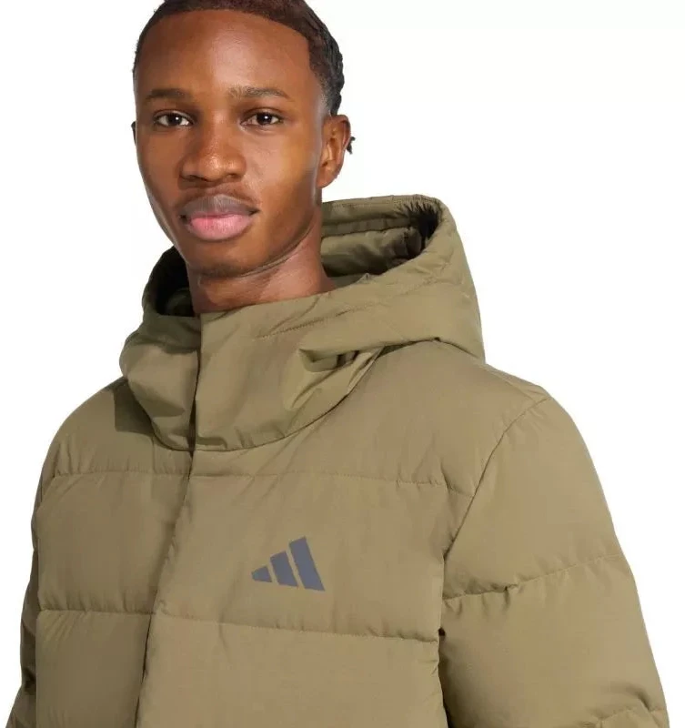 Vyriškas adidas Helionic Climawarm striukė su gobtuvu, alyvuogių JX0580