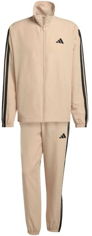 Vyriškas Adidas Sportwear Basic 3-Dryžių Austas Sportinis Kostiumas Smėlio Spalvos JX3149
