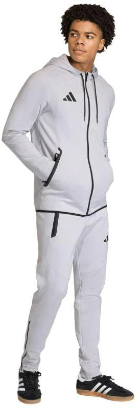 Vyriškas adidas Tiro 26 kelioninis džemperis su gobtuvu, pilkas KF6077