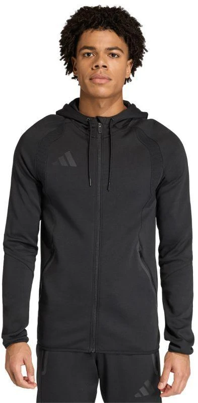 Vyriškas adidas Tiro 26 kelioninis džemperis su gobtuvu, juodas KF6075